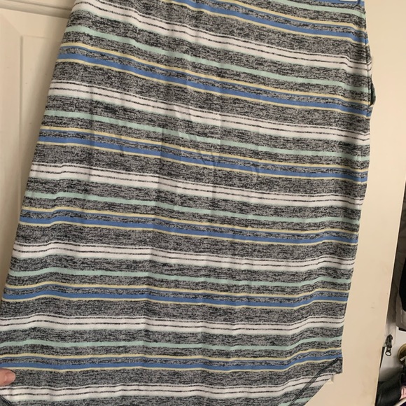 Final Price T by Talbots Pull On Skirt SZ Medium Stripe Pattern - Picture 7 of 9